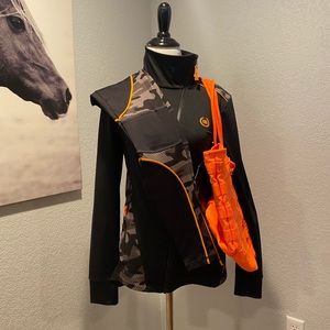 Body Engineers Womens Jacket Black & Dutch Orange